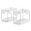(White) 2 Pack Under the Sink Cupboard Kitchen Storage 3