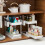 (White) 2 Pack Under the Sink Cupboard Kitchen Storage 8