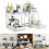 (White) 2 Pack Under the Sink Cupboard Kitchen Storage 9