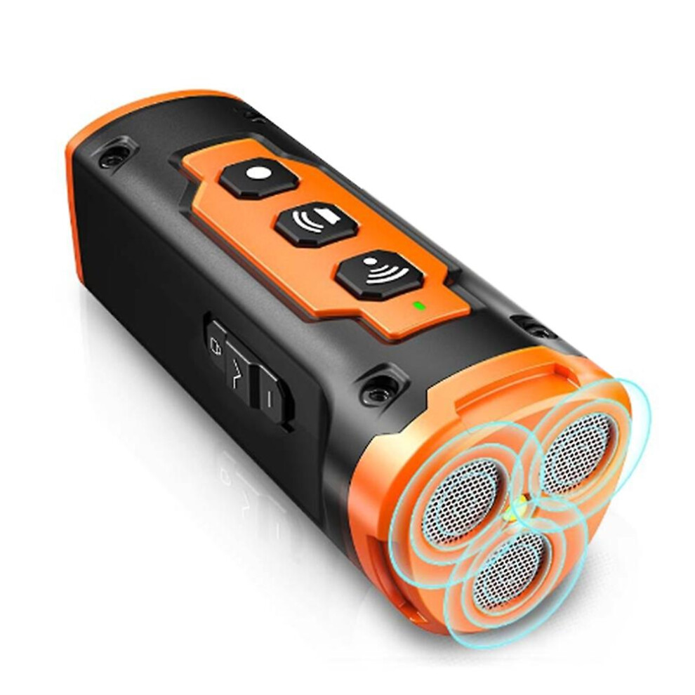Pet Dog Repeller Ultrasonic Dog Training Device Rechargeable Anti Dog Bark Deterrent Device With Led Flashlight(Orange) Orange