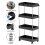 (Black, Slim) 4 Tier Trolley Kitchen Storage Bathroom Organiser 8