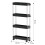 (Black, Slim) 4 Tier Trolley Kitchen Storage Bathroom Organiser 11