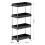(Black, Standard) 4 Tier Trolley Kitchen Storage Bathroom Organiser 6