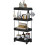 (Black, Standard) 4 Tier Trolley Kitchen Storage Bathroom Organiser 1
