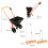T-Mech T-Mech Rasennivellierer und Rotationsstreuer 100cm – Orange 6
