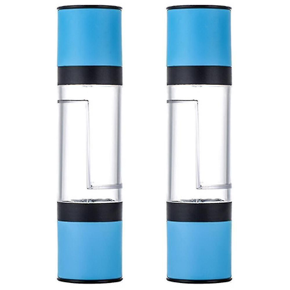 (Blue) Salt And Pepper Grinder Set,Manual Pepper Mills With Adjustable Coarseness, Refillable Spice Grinders Blue