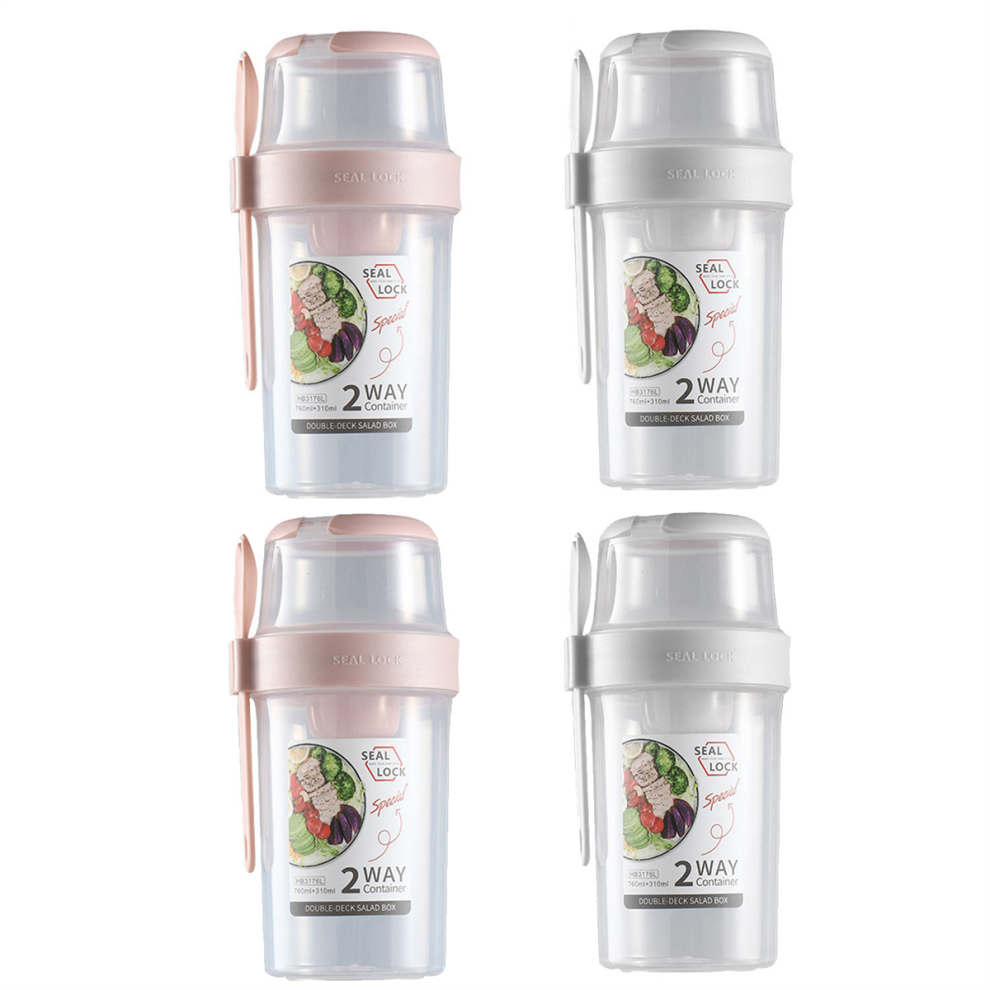 Leak-Proof Overnight Oats Containers with Lids-Stackable Design, 4Pcs-image-OPC-PFXDRHK-NEW