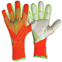 (orange 8) Professional Latex Football Gloves Soccer Ball Goalkeeper Gloves Kids Adults Thickened Football Goalie Fingers Protection Gloves