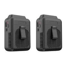 2X Rechargeable Waist Clip on Fan,Portable Belt Fan,Battery Operated Neck Fan,Adjustable Air Outlet,Cooling Fan