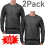 True Face (Charcoal - 2 Pack, S) 2&3Pack Mens Plain Sweatshirt JumperJersey Sweater 1