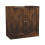 URBN Living (All 3 Piece - Rustic Brown) Under Sink Cupboard Mirror Unit WC Paper Dispenser 4