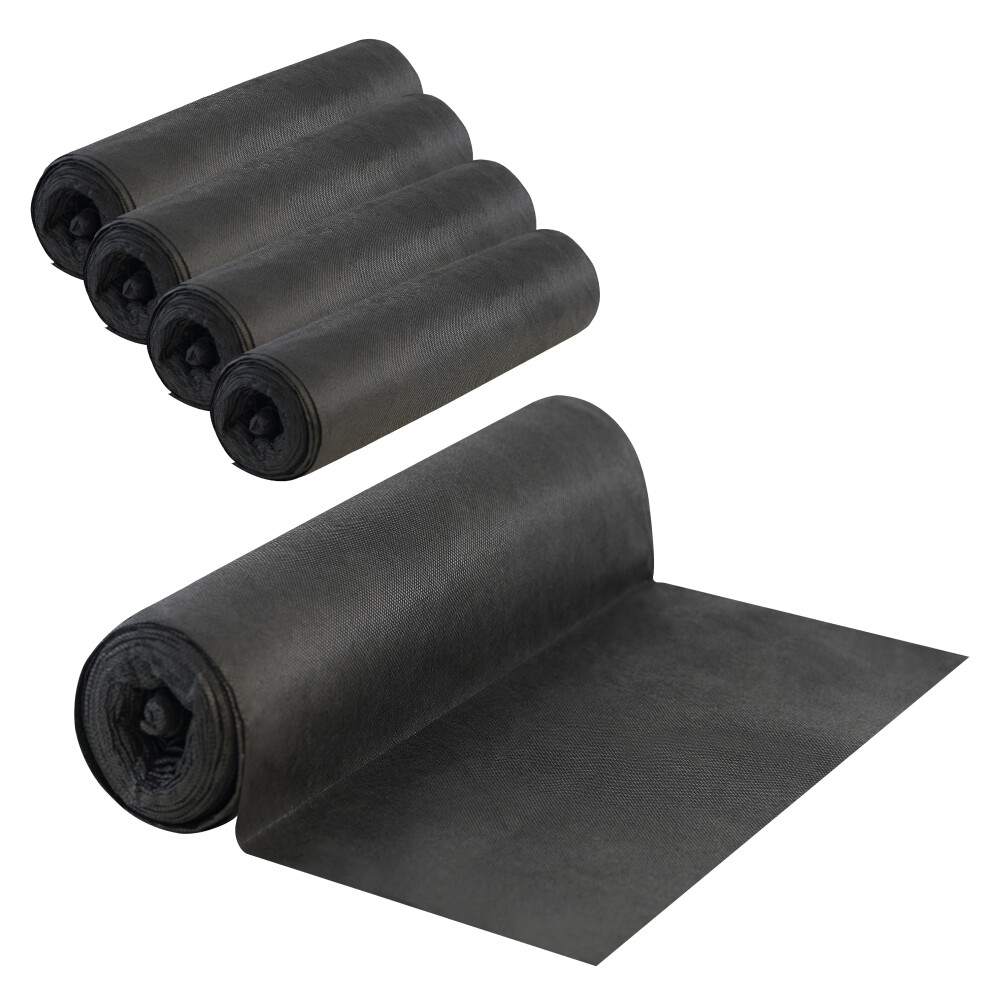 (Set Of 5) GEEZY Non-Woven Weed Control Fabric 1.5x7m Ground Landscape Garden Membrane 45GSM