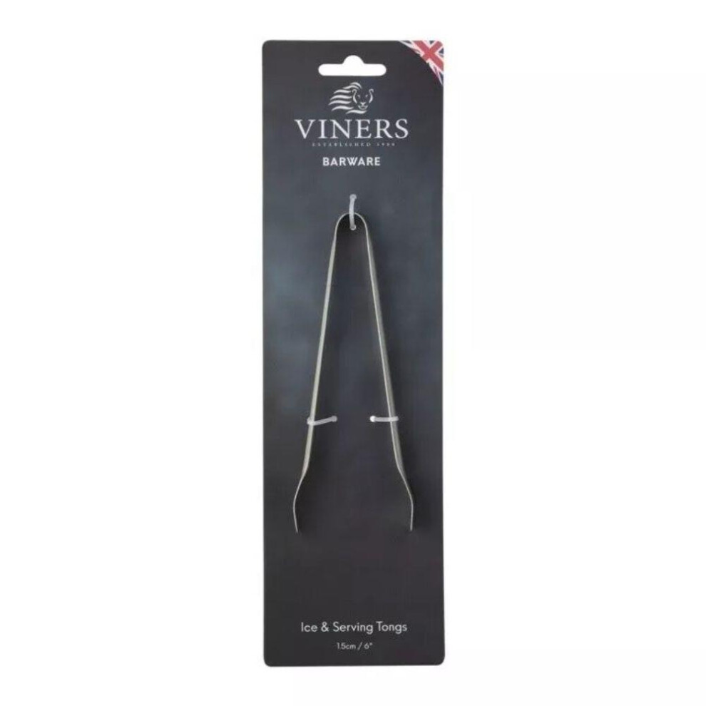 Viners Barware Stainless Steel Ice & Serving Tongs