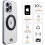 OX OX Ring iPhone 15 Pro Max Case 360 Rotating Magsafe Shockproof Magnetic Cover - Wolf White 8