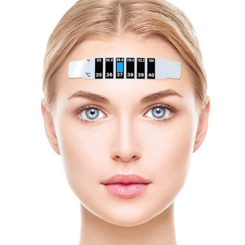 60 Pcs Forehead Thermometer Strips Adhesive Reusable Stickers Discoloration Sticker 2