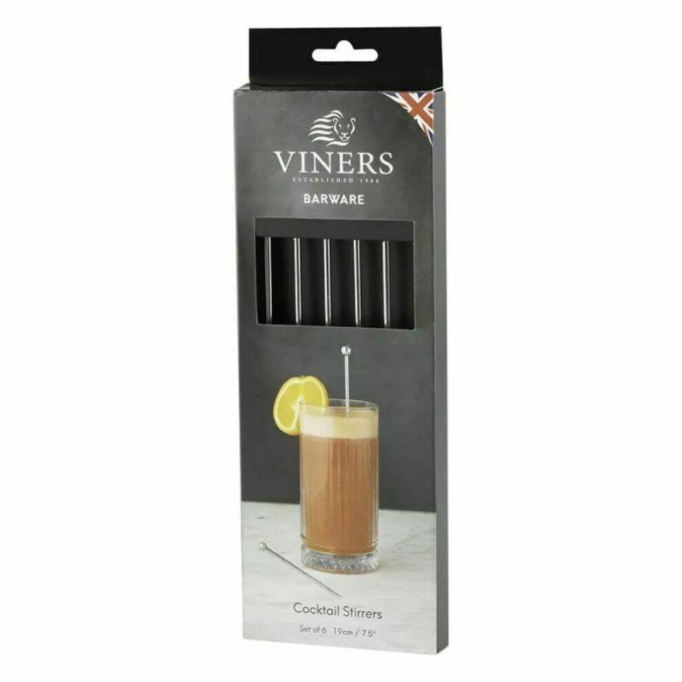 Viners Barware  Stainless Steel  Cocktail Stirrers