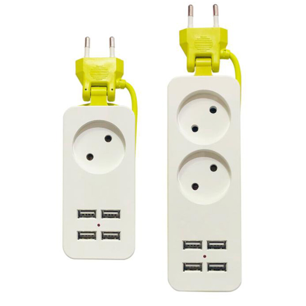 Multiprise UE 4 ports USB, prise de chargeur, adaptateur multiple 1200 W