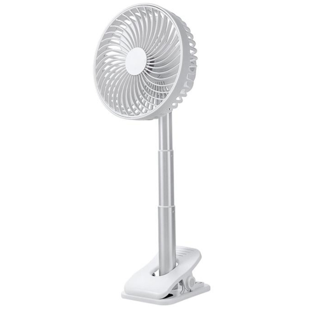 Teleskop-Ventilator FüR PfäHle Tragbarer, Leiser BüRoventilator In Weiß-image