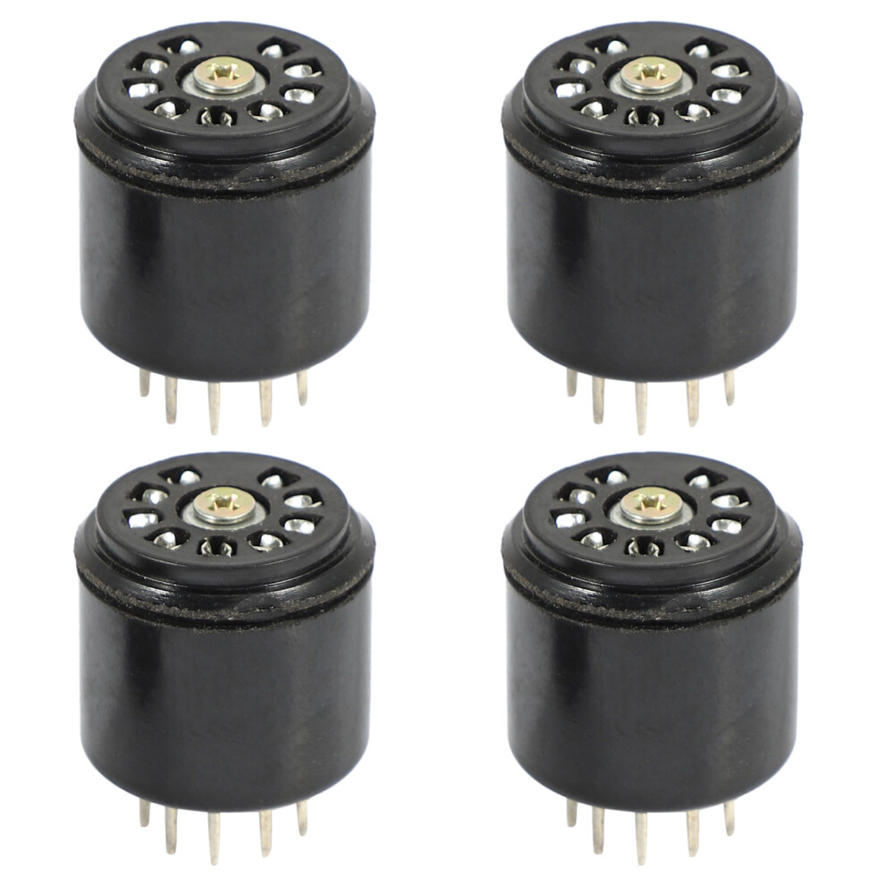 4X 9Pin Vacuum Tube Socket Saver Base For 12Ax7 12Au7 Ecc82 Ecc83 Black 4852689253866