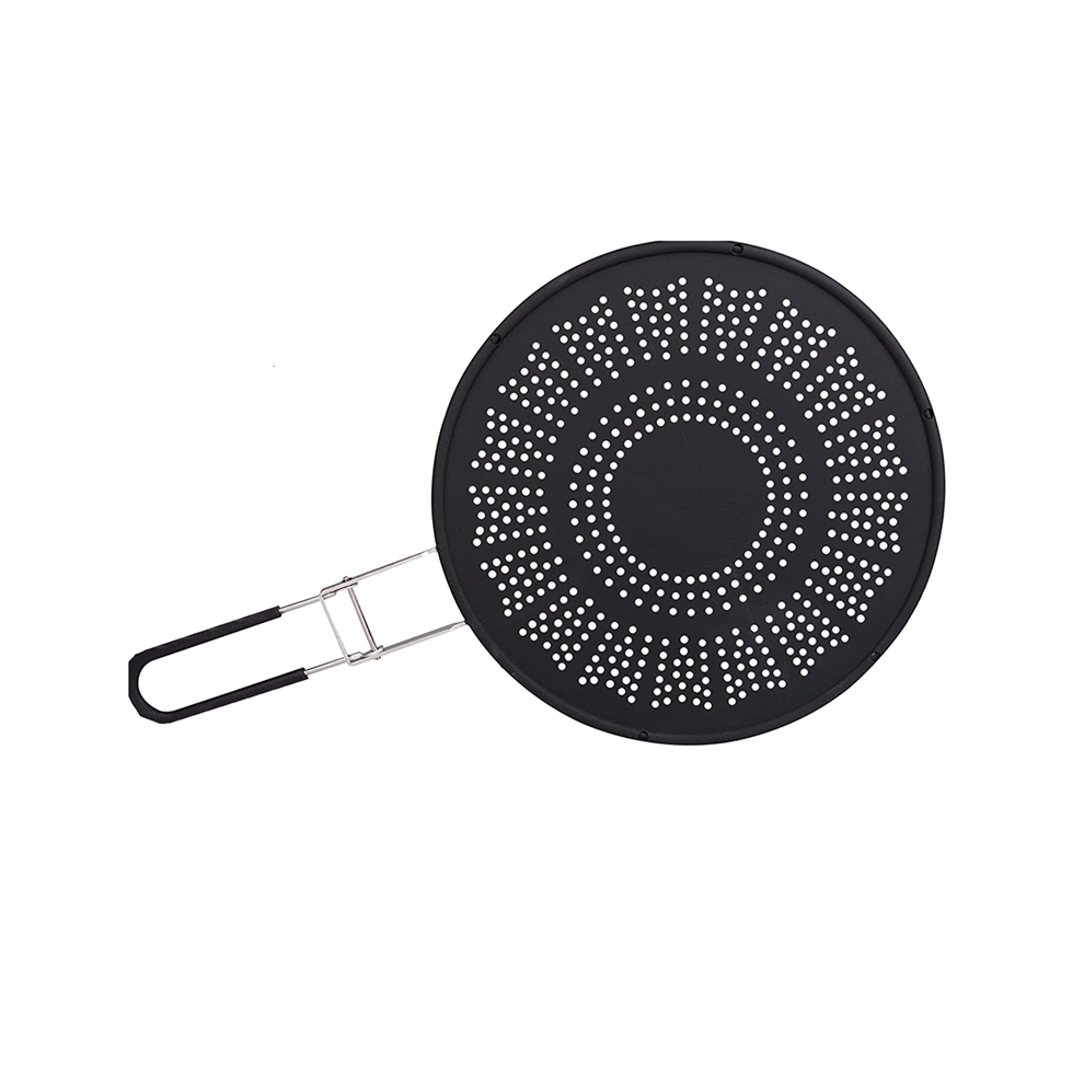 Écran anti-éclaboussures en silicone - Protection et filtre multi-usages, noir 29 x 29 cm