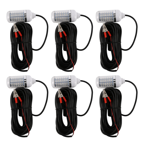 6X 12V LED Πράσινο Υποβρύχιο Φως Νυχτερινού Ψαρέματος Crappie Squid Boat