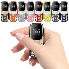 (Red) Servo Bm10 Mini Mobile Phone 2 Sim Card Bluetooth Earphone Voice Changer Dialer Low Radiation Sound