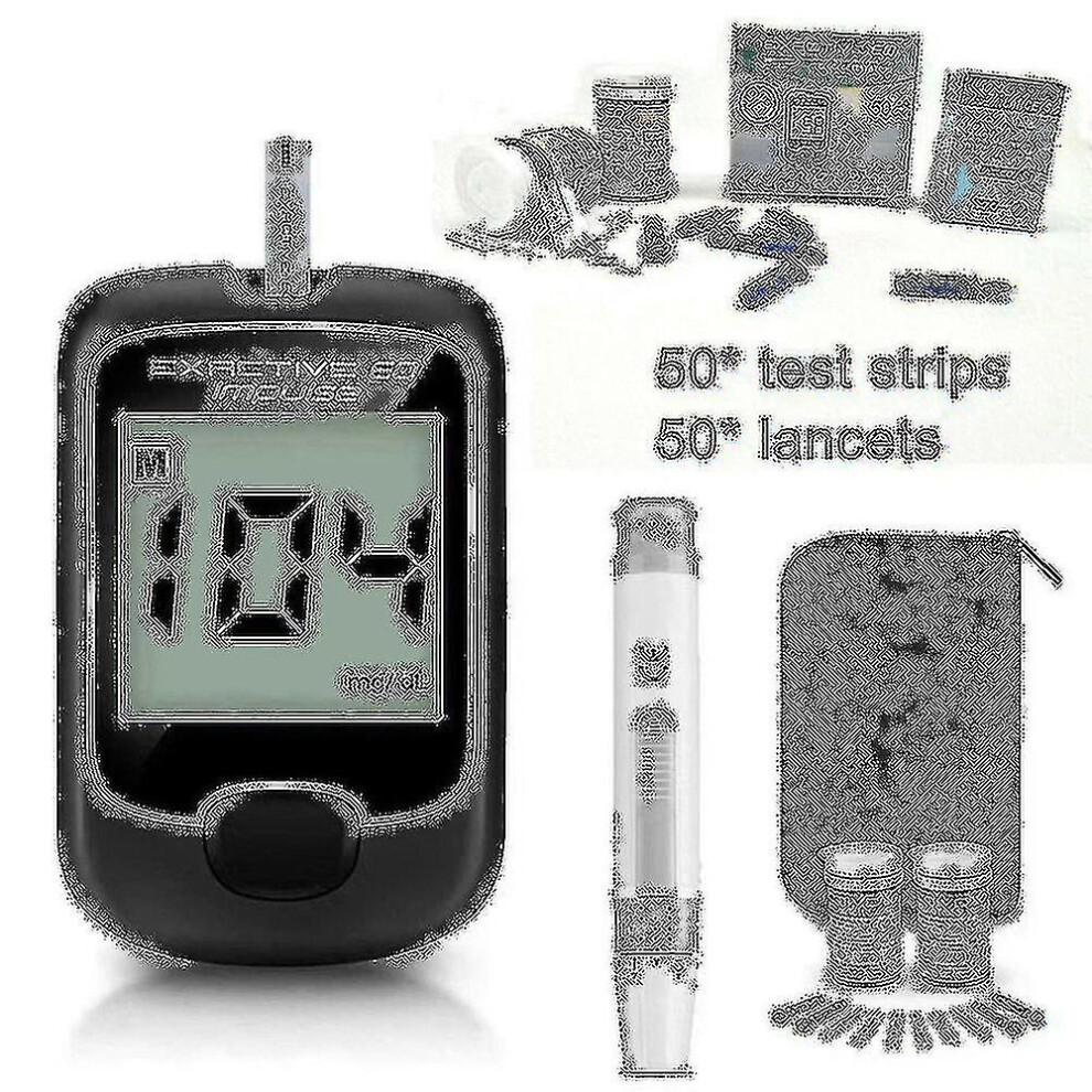 Blood Glucose Monitor Diabetes Testing Set Blood Sugar Meter With Test Strips mmol