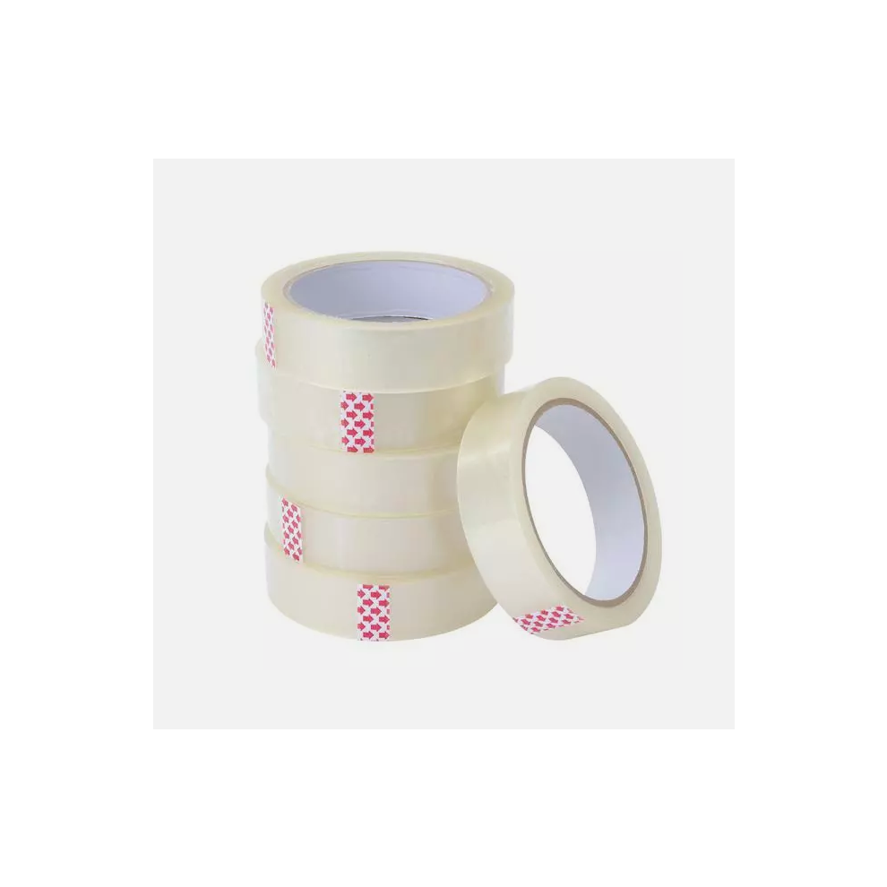 6 X ROLLS CLEAR PACKING TAPE CELLOTAPE SELLOTAPE ADHESIVE 1" X 50M
