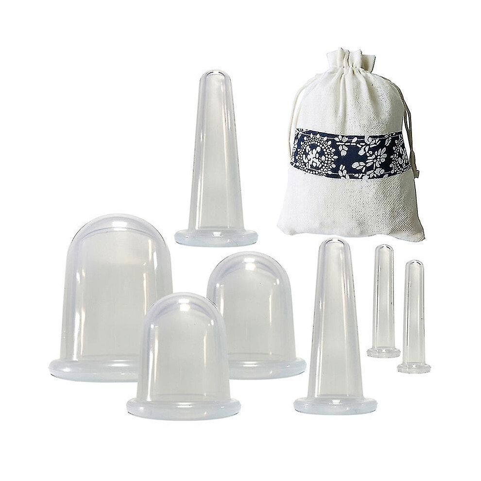 7pcs/set Silicone Vacuum Massage Suction Cups Body Pain Relief Cupping Therapy Kit