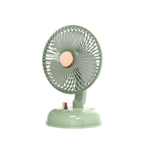 Green Desk Fan 2000mAh - Silent Automatic Oscillating, 90 Degree Tilt, Battery-Powered (Up to 6h), Portable