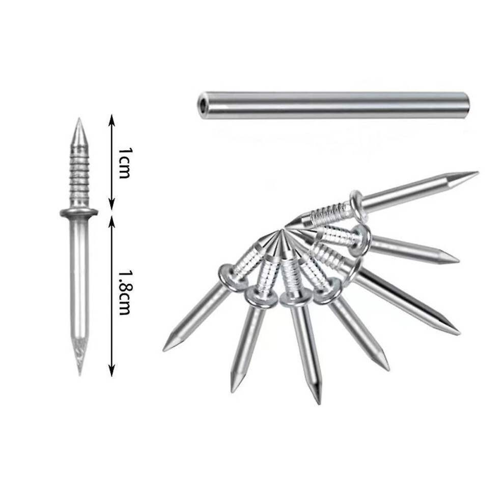 200Pcs Double-Head Skirting Thread Seamless Nail, No Trace Nails Sheep Horn Nails Single Angle Nail 8715748732671