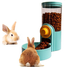 Rabbit Hanging Automatic Food Dispenser, Gravity Small Animals Cage Auto Feeder