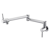 (Chrome) Wall Mounted Rose Gold Pot Filler Folding Kitchen Faucet Tap