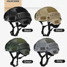 (Army green) New Tactical Airsoft Paintball Military Protective Swat Fast Helmet Combat Hfmqv