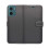 (Black) For Motorola E15 Wallet Flip Cover Case 6