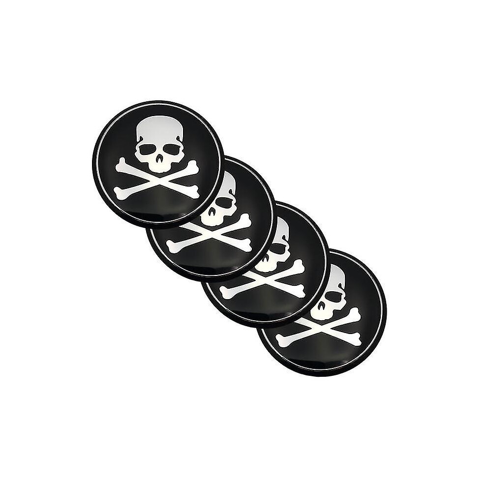(E) 56Mm Aluminum Punisher Skull Logo Emblem Badge Sticker Alloy Car Hub Center Hub Cap Badge Car Wheel Sticker Styling Accessories 9372166664985