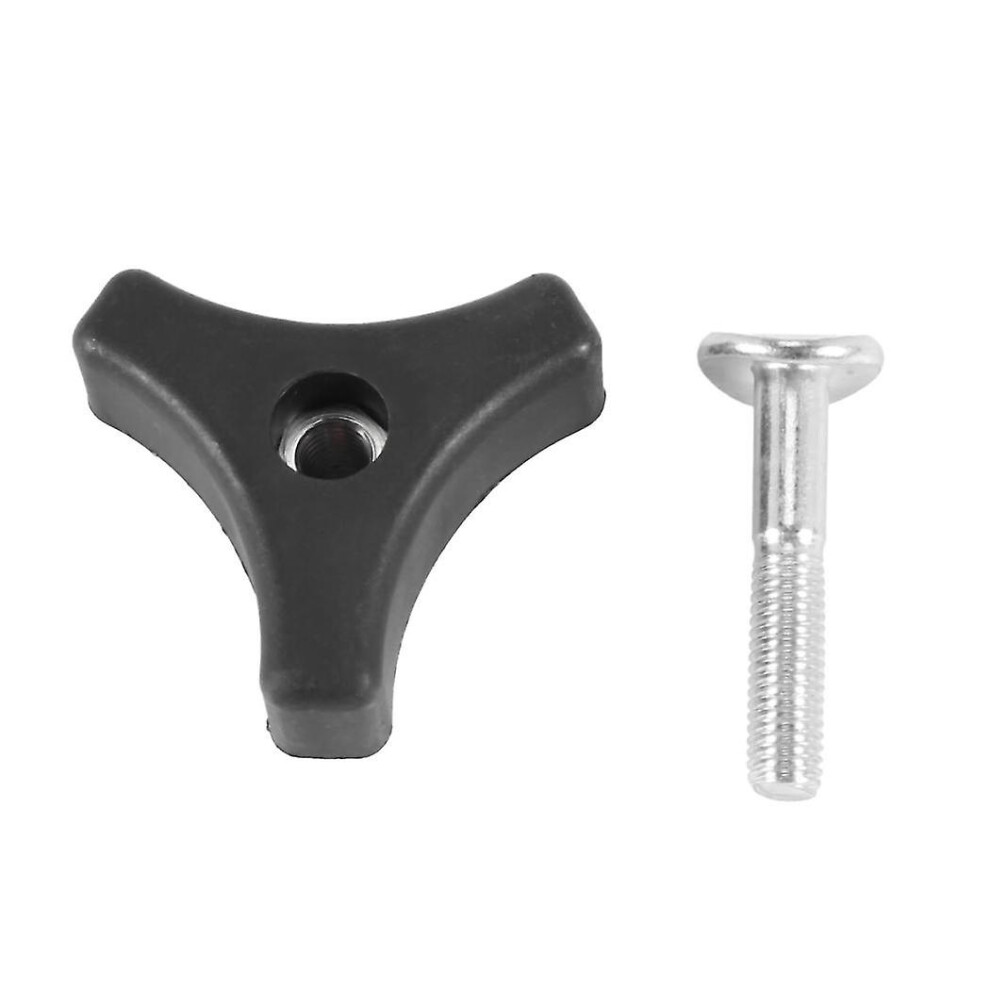 Black Plastic Triple-Cornered Handle Knob Nut Screw For Lawn Mower Machine 9372166671280
