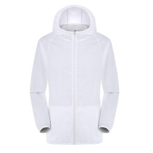 (white, S) Ultra-Light Rainproof Windbreaker Jacket Breathable Waterproof Windproof for Women Men