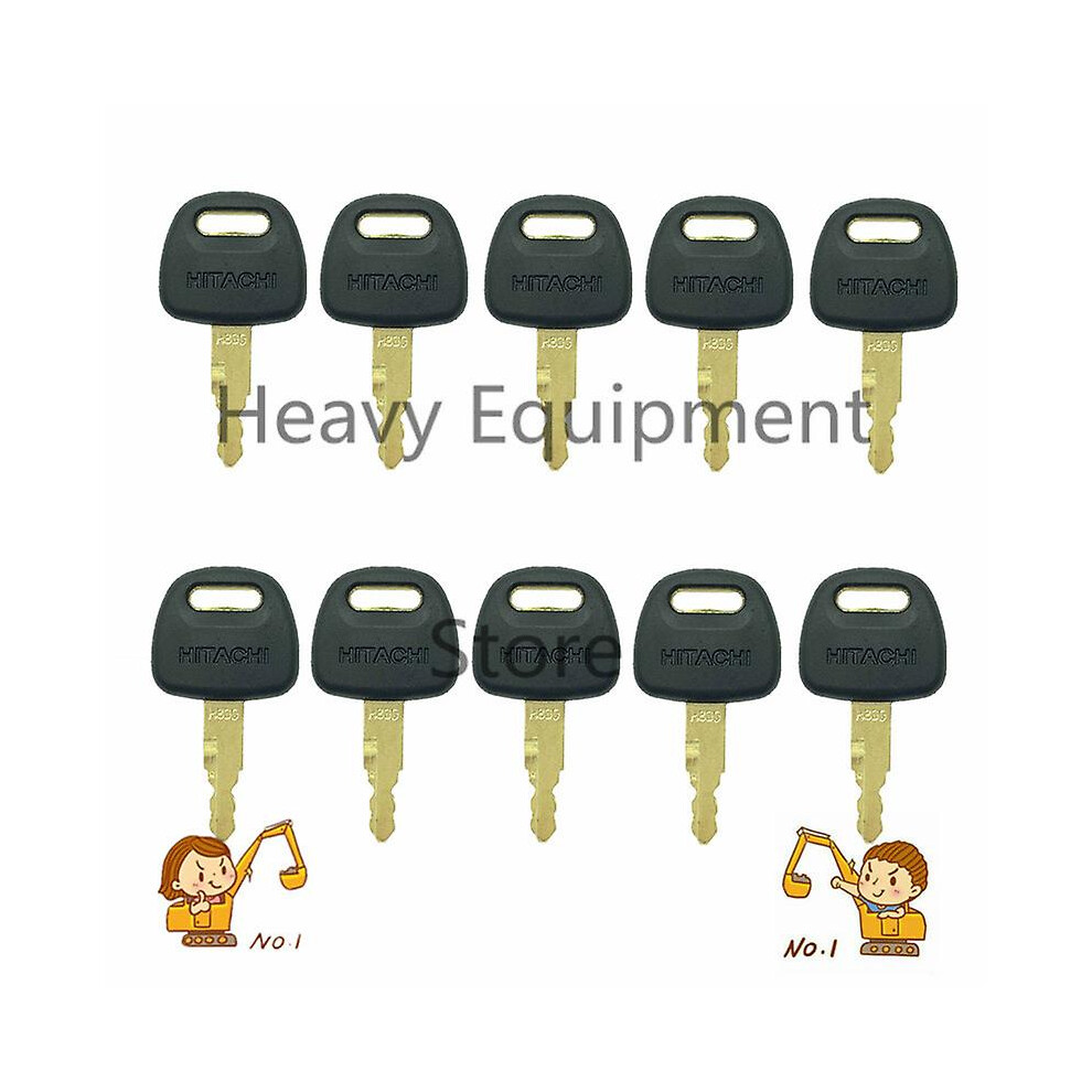 10 Pcs H800 Heavy Equipment Ignition Key For Hitachi Zaxis Excavator High Quality 8792504162835