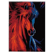 Latch Hook Kits Carpet Pentium Wild Horse Pattern Embroidery Rug Tapestry Kits Diy Rug Making Kit