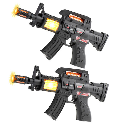2pack Gun Toy Set With Flashing Lights