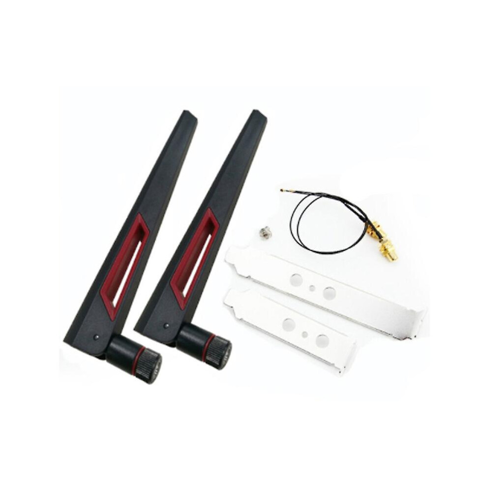 2X8dbi Dual Band M.2 Ipex Mhf4 U.fl Cable To Rp-Sma Pigtail Wifi Antenna Set For Ax210 Ax200 9260 9 8792504173602