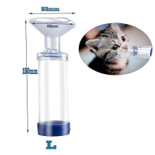 (L, 5 pieces) Dog Cat Inhaler Spacer Feline/cannie Aerosol Chamber Inhaler For Adults Children Cats/dogs Come With 3 Size Mask And Instruction