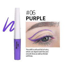 (06 PURPLE) Liquid Eyeliner Uv Glow Matte Eyeliner Waterproof Fluorescent Body Face Paint Makeup Colorful Eye Liner Pen