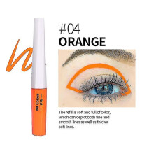 (04 ORANGE) Liquid Eyeliner Uv Glow Matte Eyeliner Waterproof Fluorescent Body Face Paint Makeup Colorful Eye Liner Pen