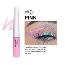 (02 PINK) Liquid Eyeliner Uv Glow Matte Eyeliner Waterproof Fluorescent Body Face Paint Makeup Colorful Eye Liner Pen