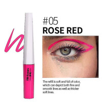 (05 ROSE RED) Liquid Eyeliner Uv Glow Matte Eyeliner Waterproof Fluorescent Body Face Paint Makeup Colorful Eye Liner Pen