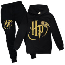 (Black, 9-10Years) Harry Potter Kids Hoodies Sweatpants Set Jogging Tracksuit Sweatshirt Outfits