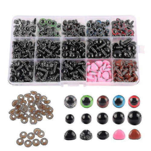 560pcs Plastic Safety Eyes And Noses For Amigurumi Crochet Crafts Dolls Stuffed Animals And Teddy Bear, Multiple A (ruipei)