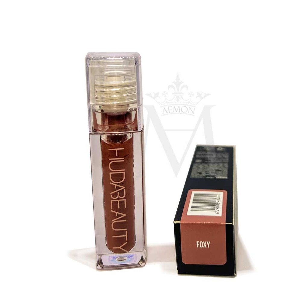 Huda Beauty Brown Faux Filler Extra Shine Lip Gloss Foxy